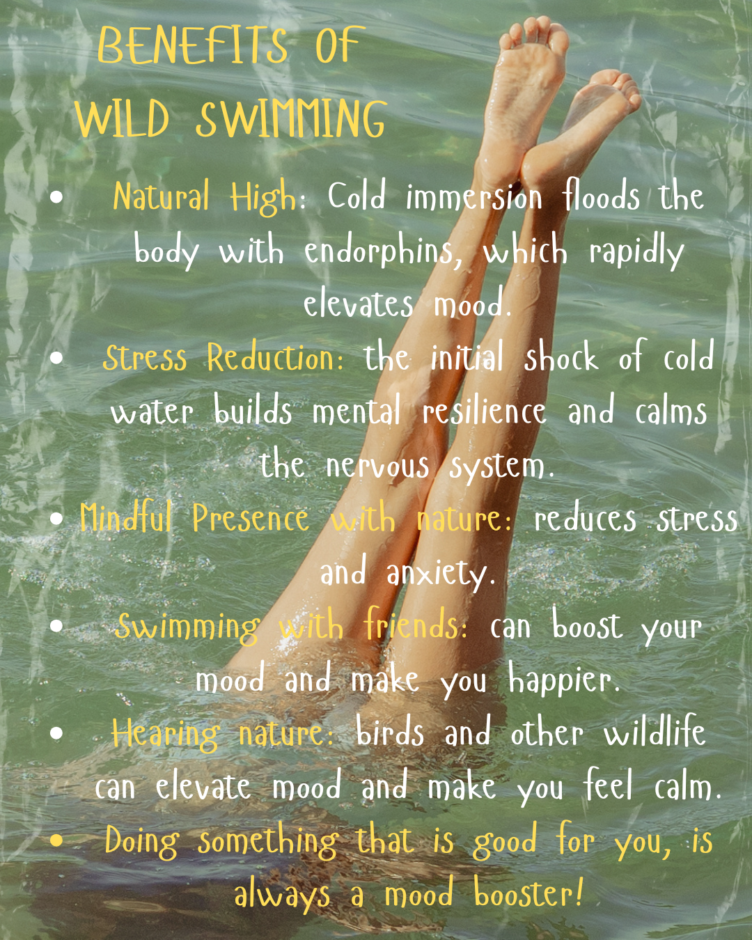 Benefits of wild swimming